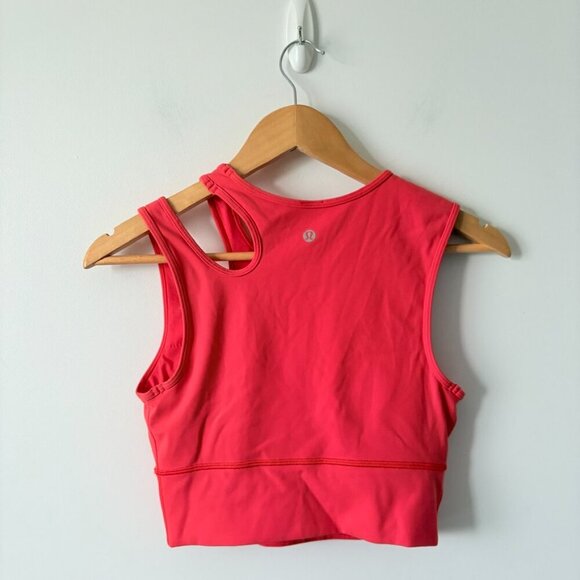 Lululemon Mastered Motion Cropped Tank Thermal Red Size 6 - Picture 4 of 5